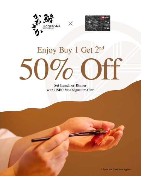 Kanesaka Hong Kong x Visa_Buy 1 Get 2nd 50% off_Social media Pos